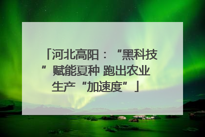河北高阳：“黑科技”赋能夏种 跑出农业生产“加速度”